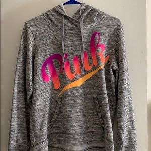 Pink Victoria’s Secret Grey Hoodie